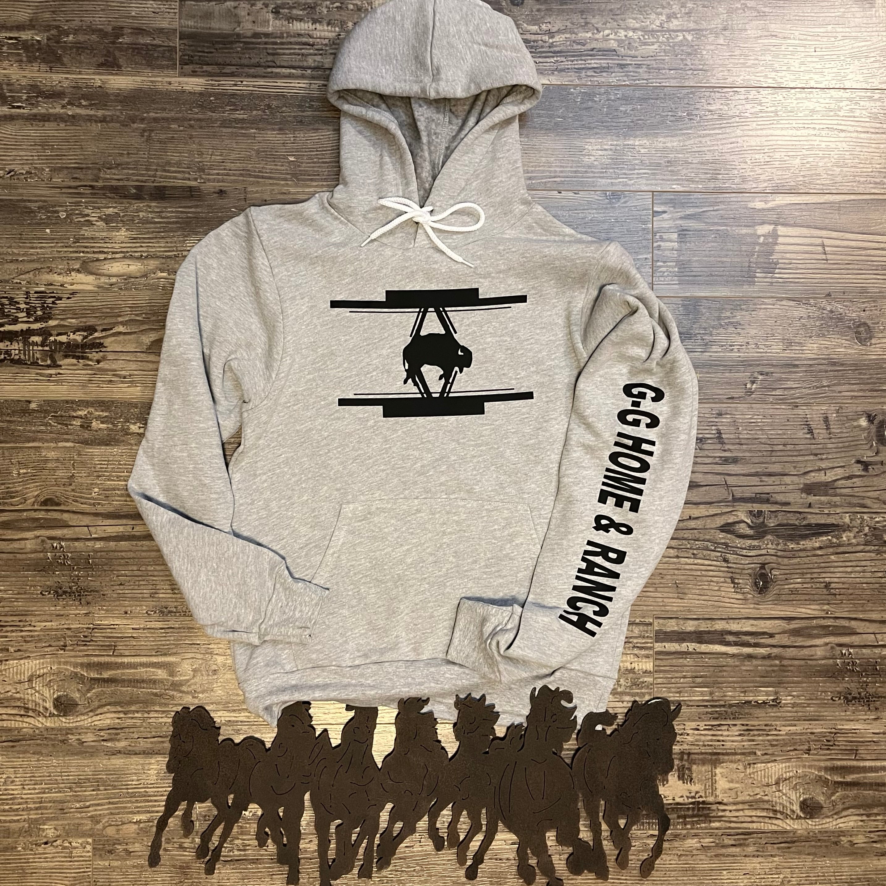 Athletic Gray Bison Hoody
