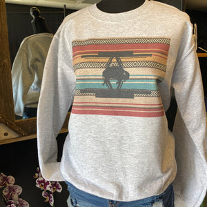 Serape Bison Crewneck Sweater